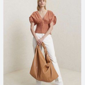 A.L.C. Vegan Leather Leo Shoulder Bag in Cashew Brand New with Tags